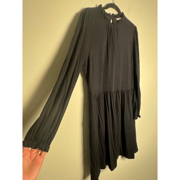Boden Women’s Flowy black long sleeve mock neck dress size 14r - Picture 4 of 6